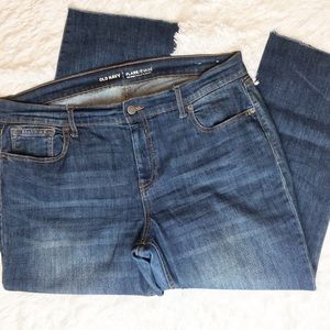 Old Navy Flare Raw Hem MidRise Jeans Size 14